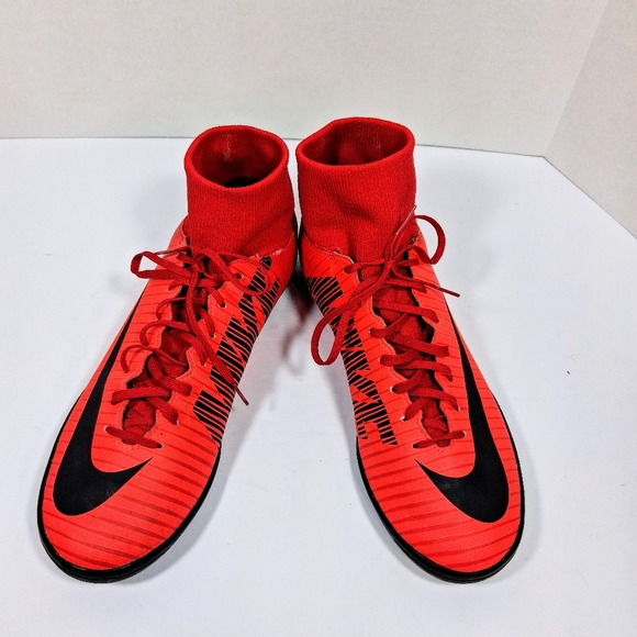 Nike Other - Nike Mercurial Men's Size 9 Rare Red Flashy Soccer Shoes Worn Once!